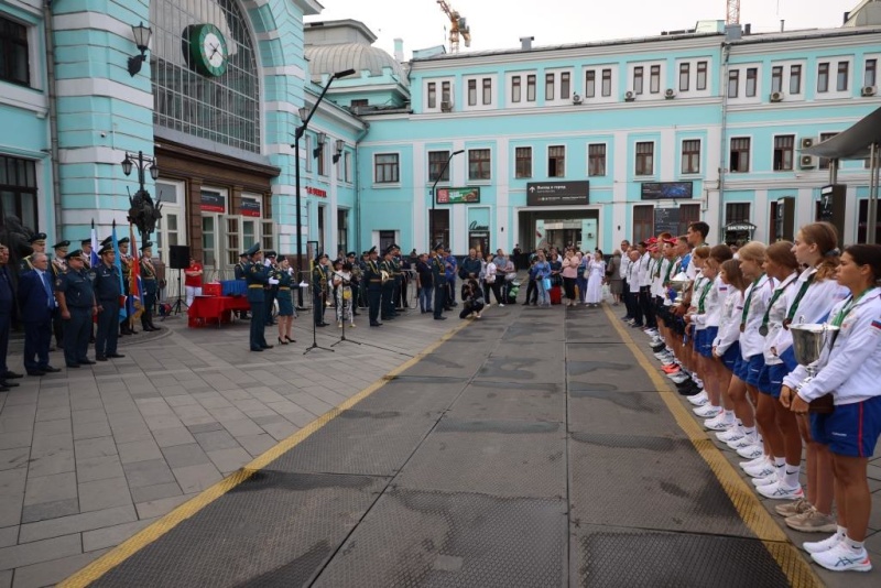 В Москве торжественно встретили победителей и призеров первенства мира по пожарно-спасательному спорту