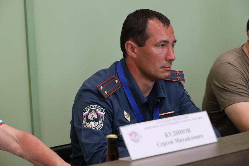Встреча помощника Министра МЧС России полковника Александра Сергеевича Коровина со спортивными сборными командами Российской Федерации по пожарно-спасательному спорту
