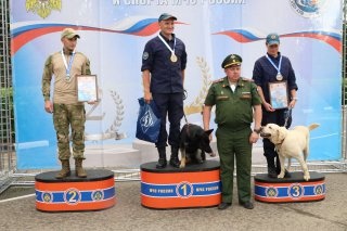 Определены победители Чемпионата МЧС России по многоборью кинологов