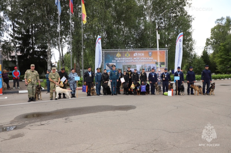 В подмосковном Ногинске определили лучших кинологов II Чемпионата МЧС России по многоборью кинологов